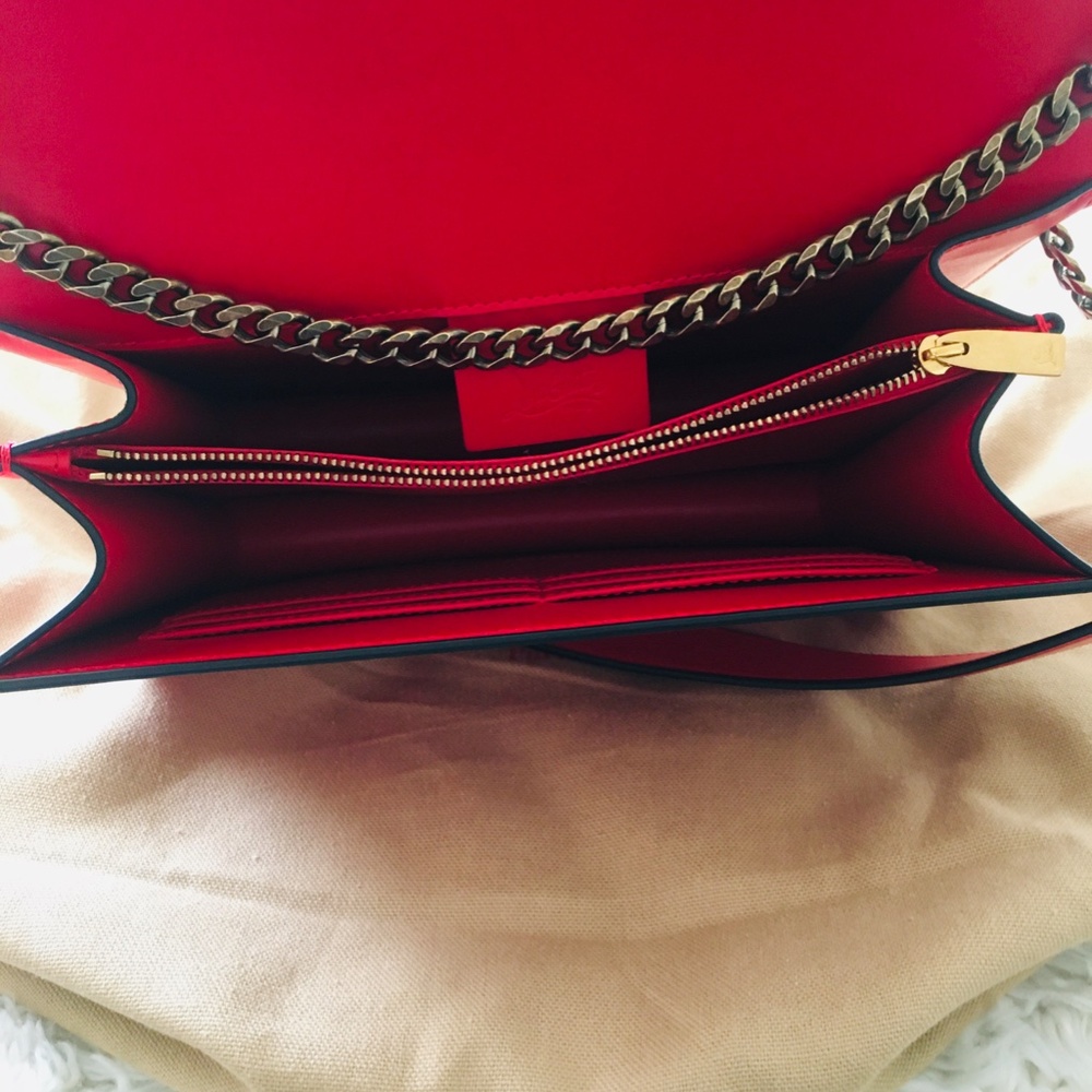 New Authentic CHRISTIAN LOUBOUTIN Large Elisa Calfskin bag - Picture 12 of 13